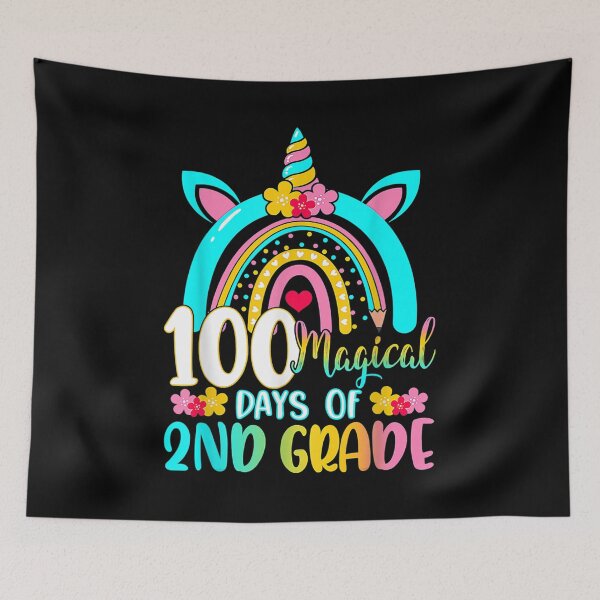 Item preview, 100 Magical Days Of Learning 2nd Grade Unicorn Rainbow  designed and sold by vergielx.