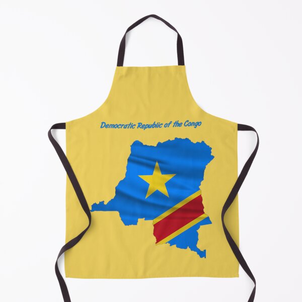 Item preview, Wavy Congo Flag Inside Democratic Republic of the Congo Map designed and sold by mashmosh.