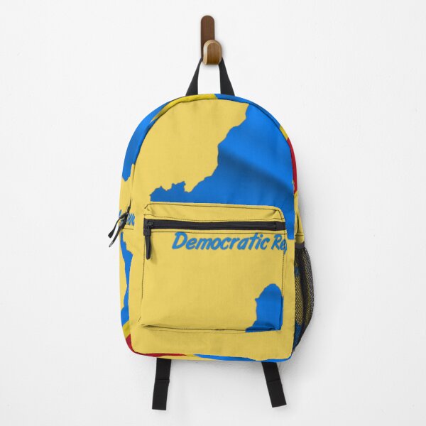 Item preview, Wavy Congo Flag Inside Democratic Republic of the Congo Map designed and sold by mashmosh.