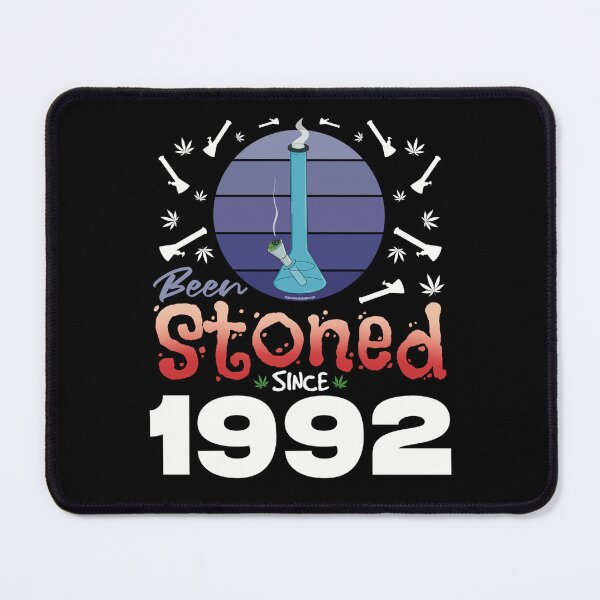 Item preview, Been stoned since 1992 (Purple retro vintage sunset with bong) designed and sold by YomeHayin.