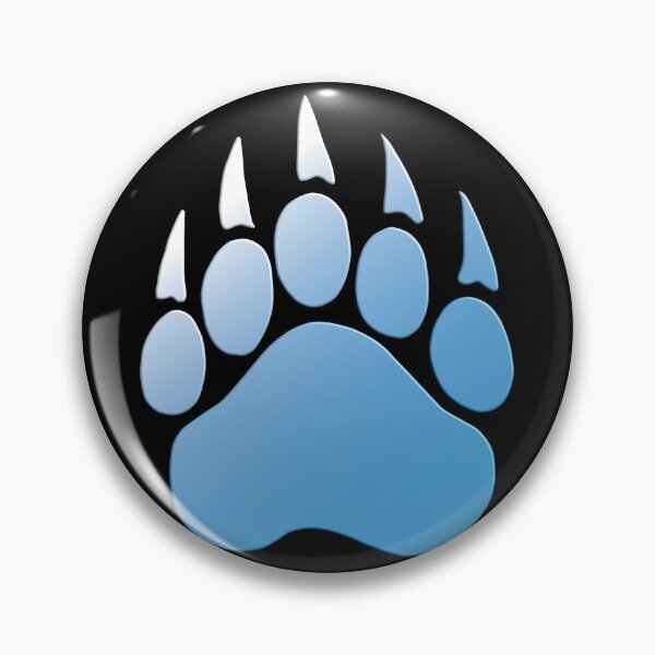 Item preview, Blue Bear Paw 3D Effect and Color Gradient designed and sold by geraldineMS.