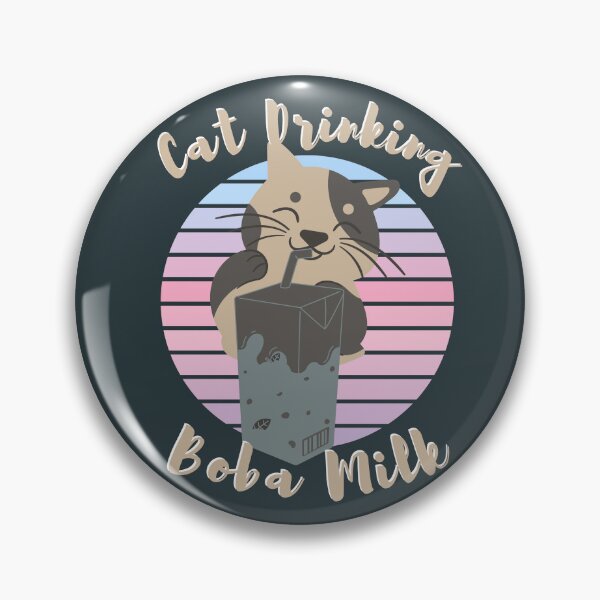 Item preview, Cat Drinking Boba Milk - Cat Drinking - Cat Lovers designed and sold by designerpriti.