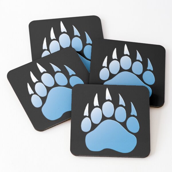 Item preview, Blue Bear Paw 3D Effect and Color Gradient designed and sold by geraldineMS.