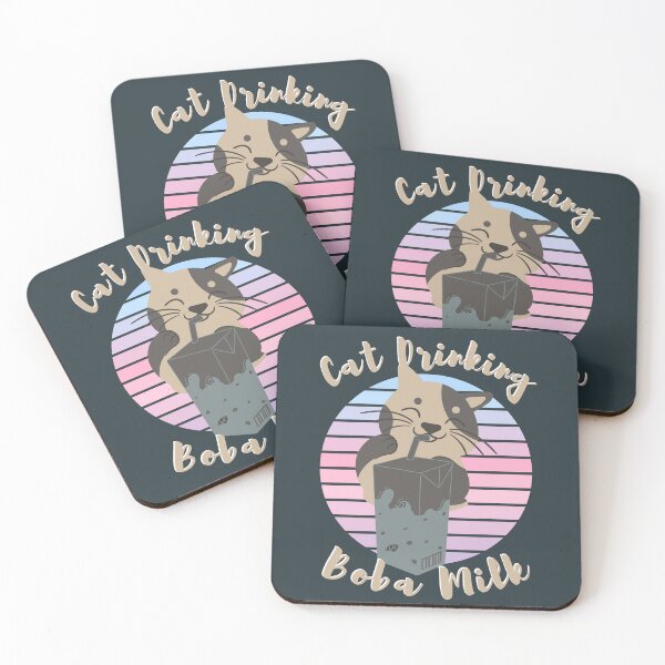Item preview, Cat Drinking Boba Milk - Cat Drinking - Cat Lovers designed and sold by designerpriti.