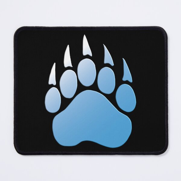 Item preview, Blue Bear Paw 3D Effect and Color Gradient designed and sold by geraldineMS.