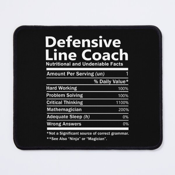 Item preview, Defensive Line Coach  T Shirt - Nutrition Factors Job Gift Item Tee designed and sold by wardorion9.