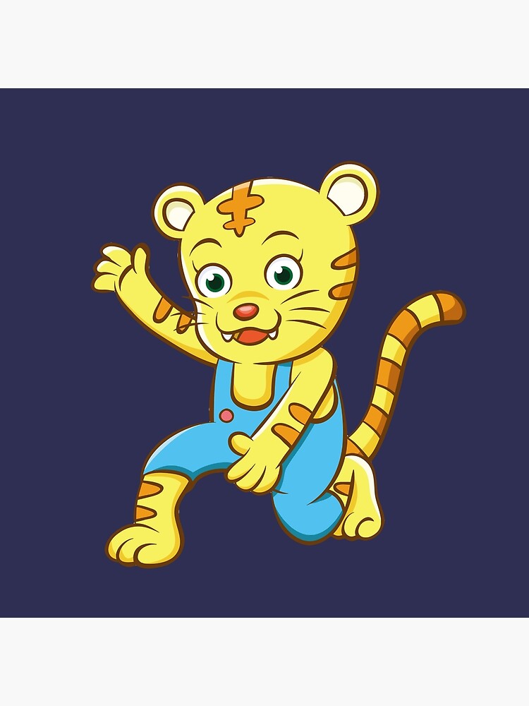 Cute Funny Cartoon Silly Kung Fu Cheetah - Tiger Character Doodle Animal  Drawing
