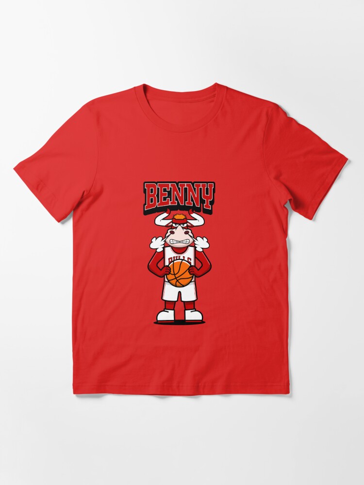 Benny The Bull Chicago Bulls NBA Mascot White Short Sleeve T-Shirt