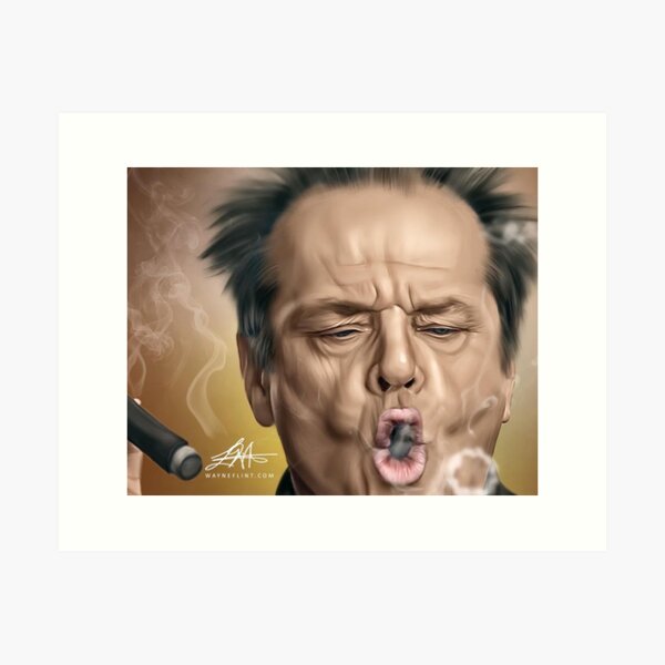 Jack Nicholson Digital Oil Painting Art Print