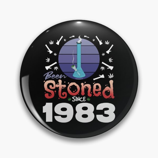 Item preview, Been stoned since 1983 (Purple retro vintage sunset with bong) designed and sold by YomeHayin.