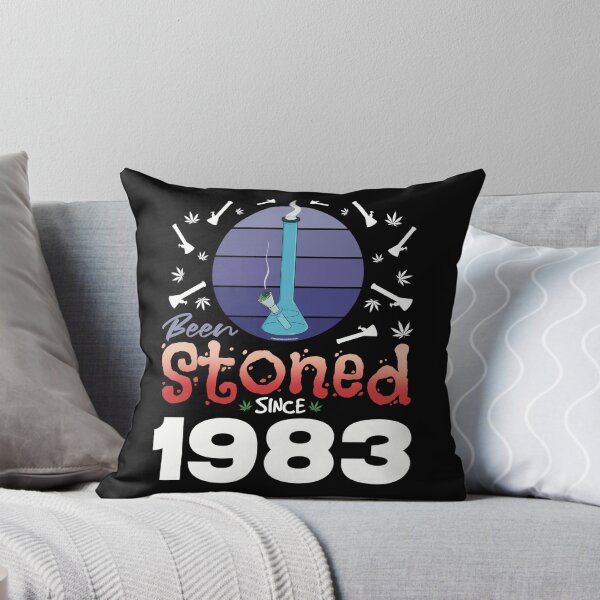 Item preview, Been stoned since 1983 (Purple retro vintage sunset with bong) designed and sold by YomeHayin.