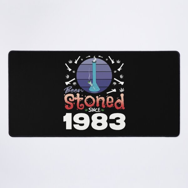 Item preview, Been stoned since 1983 (Purple retro vintage sunset with bong) designed and sold by YomeHayin.
