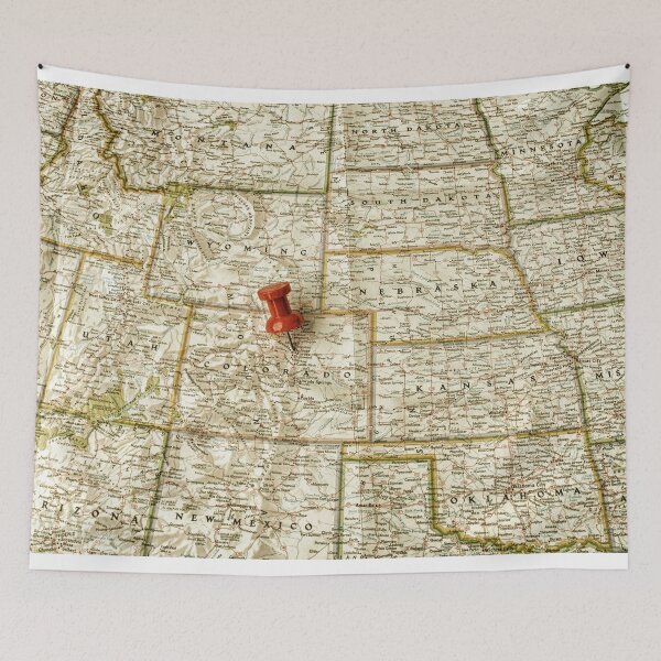 Item preview, Red pin on Denver designed and sold by Photopat.