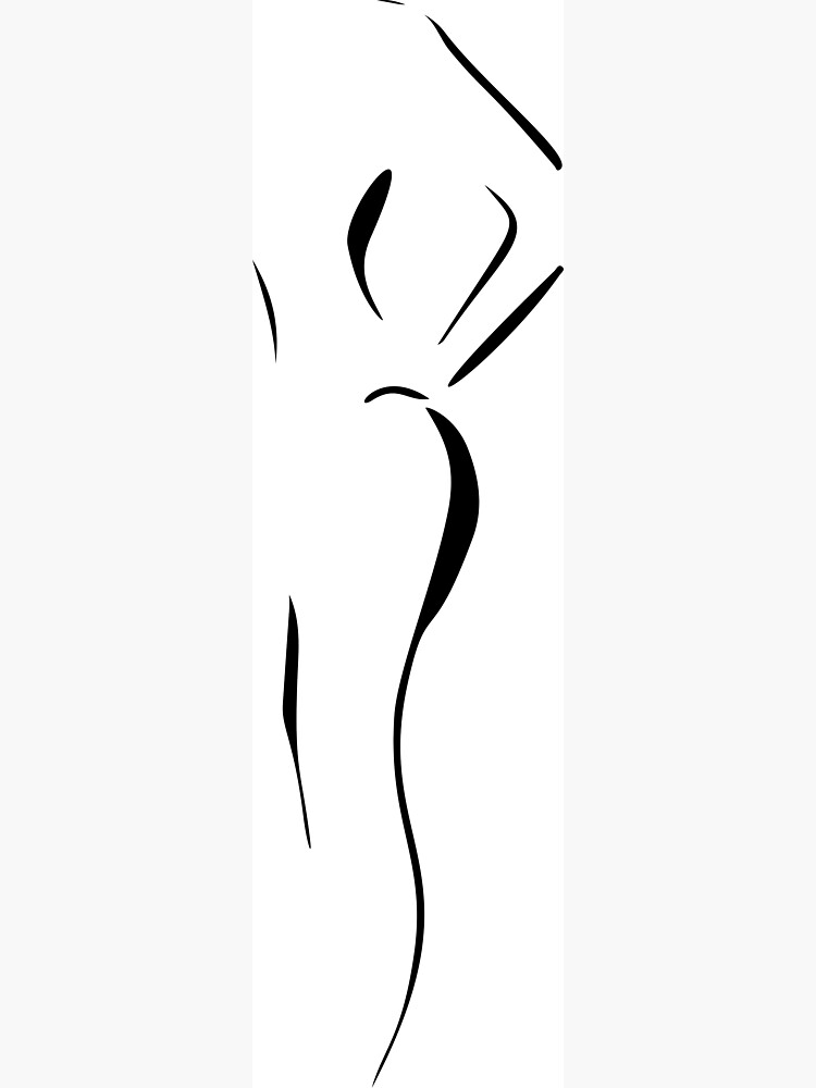 Magnet Dessin Au Trait Féminin Dessin Au Trait Noir Et Blanc Dessin Au Trait Femme Dessin 