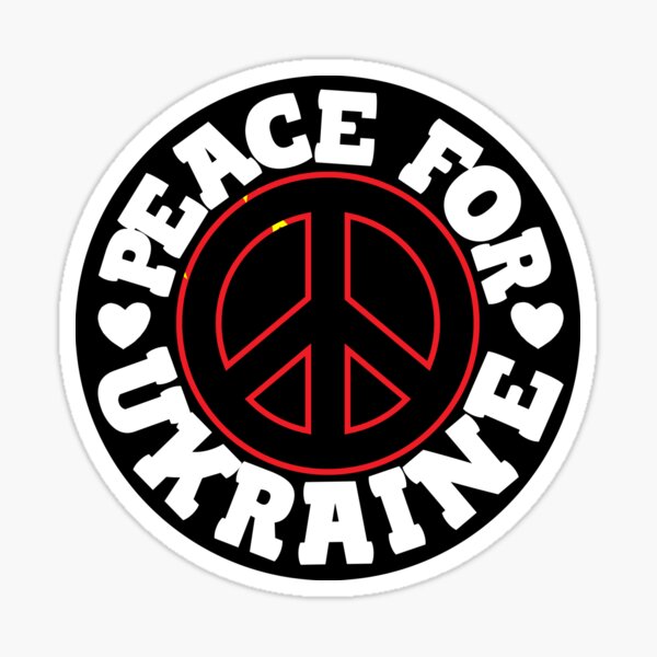 Aperçu de l'œuvre Paix pour l'Ukraine Sticker & Badge Graphic créée et vendue par GO SHIRT-TEE.