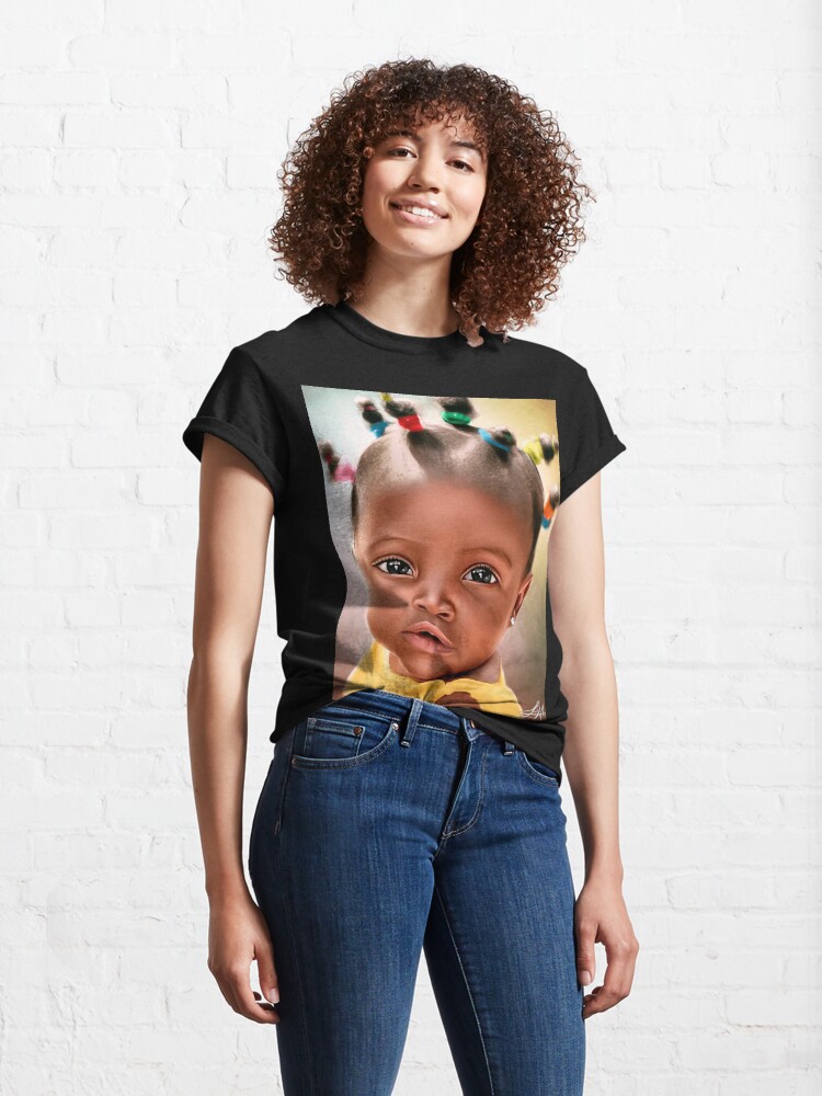 Thumbnail 4 of 7, Classic T-Shirt, Beautiful Black Baby #4 designed and sold by wayneflint.