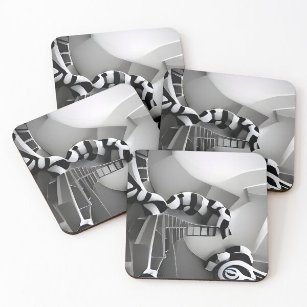 Item preview, Geometrical ilusion white-black stairs designed and sold by Mad-Boy.