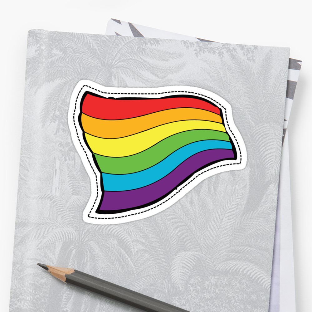 Lgbt Cute Flag Rainbow Pride Sticker By Lgbtiq Redbubble 9581