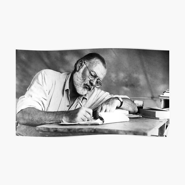 "novelist Ernest Hemingway" Poster for Sale by line77 Redbubble