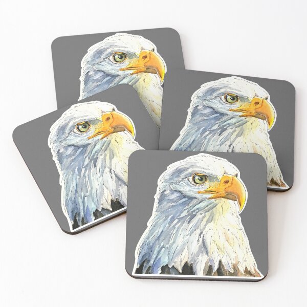 Item preview, Fierce Eagle Watercolor designed and sold by PainAndBrushes.