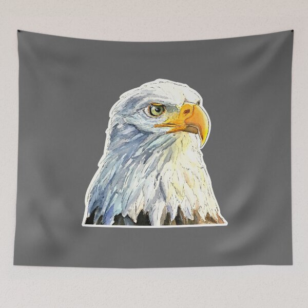 Item preview, Fierce Eagle Watercolor designed and sold by PainAndBrushes.