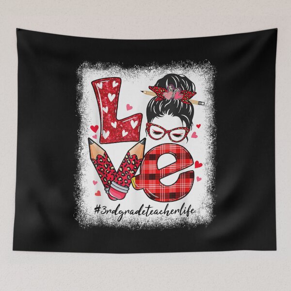 Item preview, Bleached Funny Love Messy Bun 3rd Grade Teacher Life  designed and sold by wendyy88.