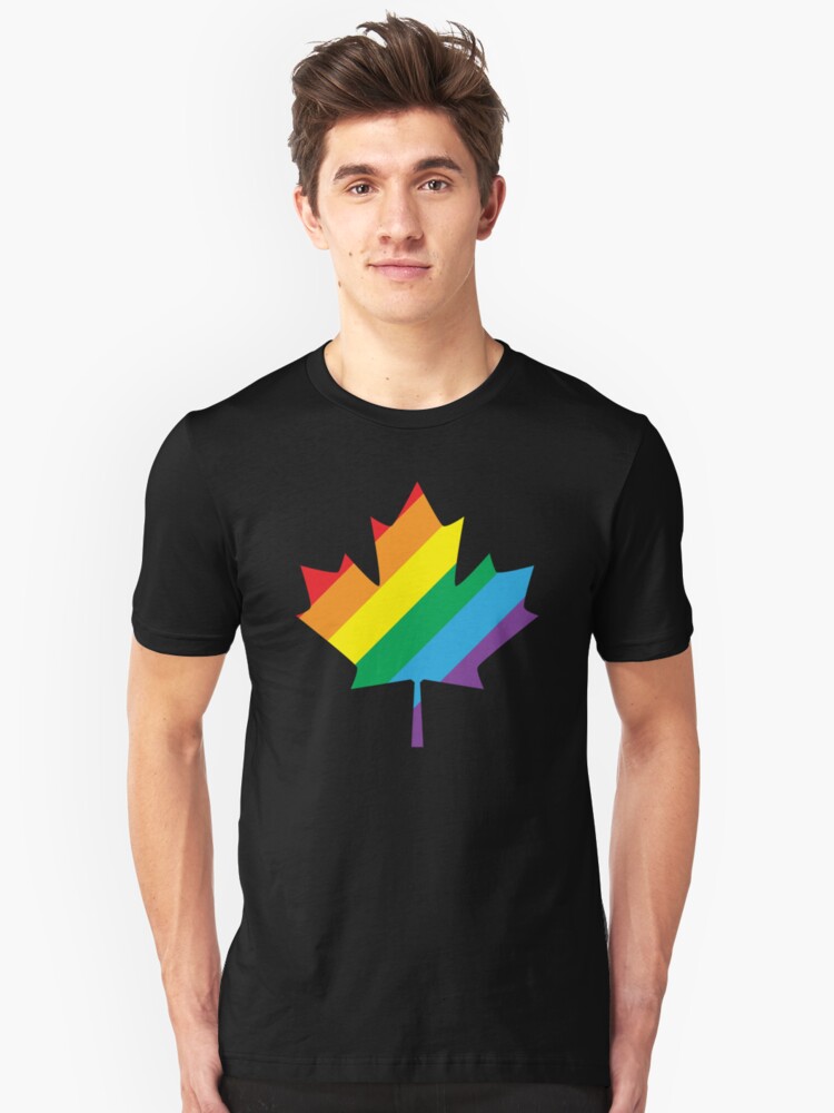 Alternate view of lgbt canada pride Slim Fit T-Shirt