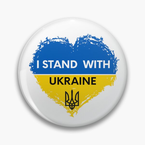 Item preview, I Stand With Ukraine And Ukrainian Flag Heart Support Ukraine designed and sold by ZANNIX.