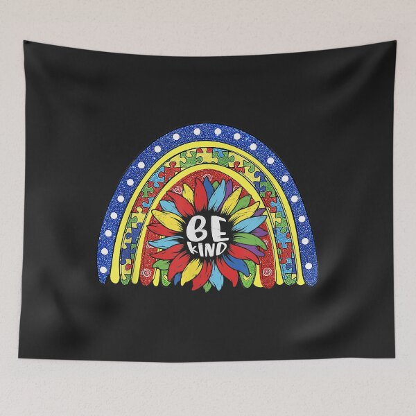 Item preview, Be Kind Autism Awareness Sunflower Rainbow Support Autism designed and sold by DahlilaJo.