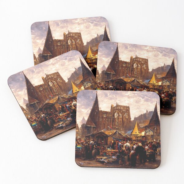 Item preview, Medieval Fantasy Town designed and sold by AM FineArtPrints.