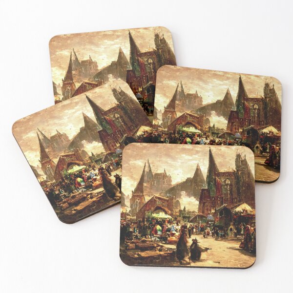 Item preview, Medieval Fantasy Town designed and sold by AM FineArtPrints.