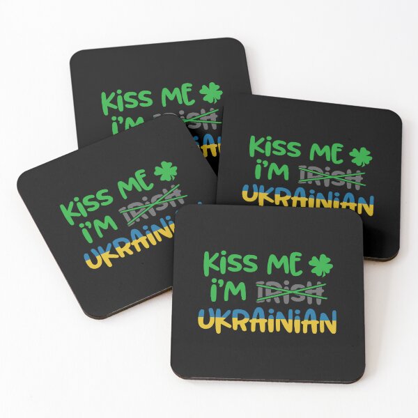 Item preview, Kiss Me I’m Irish Ukrainian Saint Patrick's Day Ukraine Support designed and sold by Dolphin Graphic.
