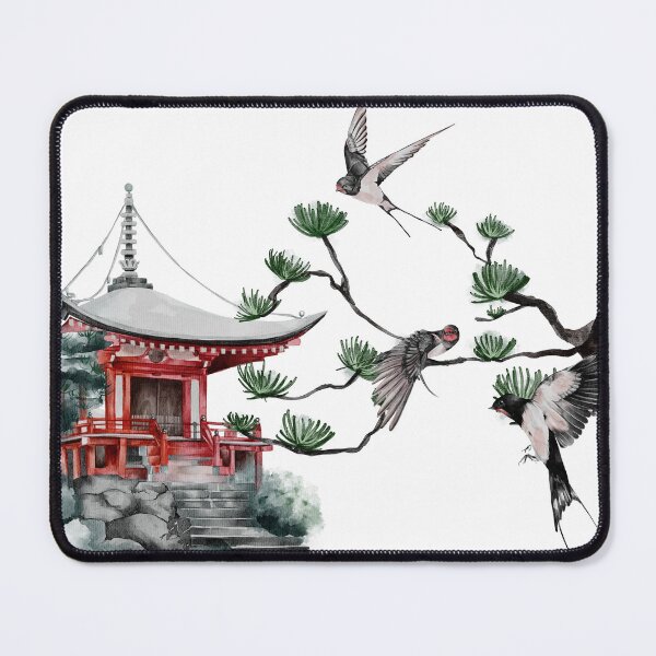 Item preview, Japanese Watercolor Temple designed and sold by ifah02.
