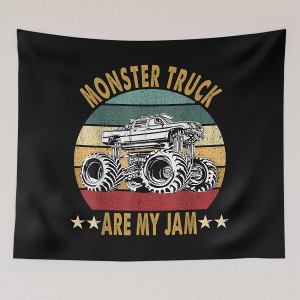 Item preview, Monster Truck Are My Jam Retro Sunset Vintage Lindos motores designed and sold by wendyy88.