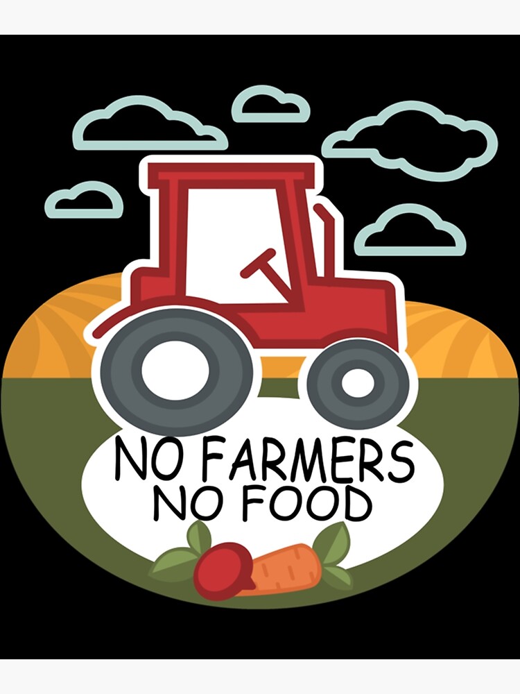 No Farmers No Food NoTrucks NoDeliveries vinylsticker, 5,5