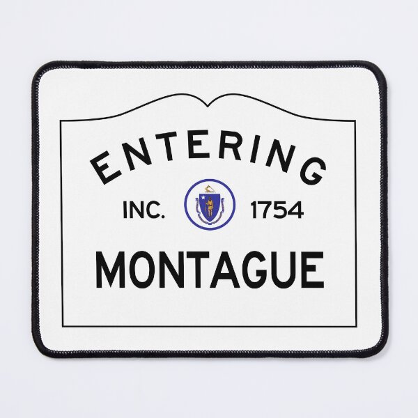 Item preview, Entering Montague Massachusetts - Commonwealth of Massachusetts Road Sign designed and sold by NewNomads.