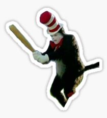 Cat in the hat meme Sticker
