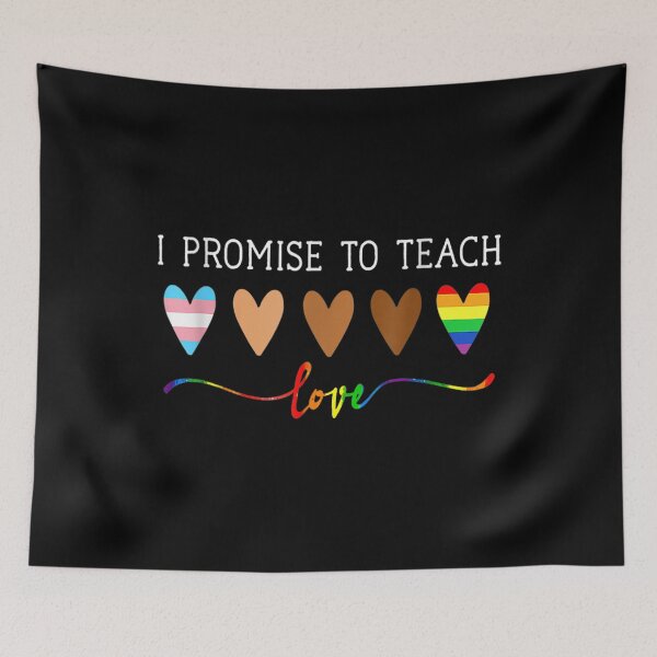 Item preview, I Promise To Teach Love Lgbt Q Pride Proud Ally Teacher  designed and sold by wendyy88.