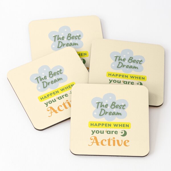 Item preview, The Best Dream Happen When You Are Active - Short Motivational Saying | Motivational Quotes About Life designed and sold by Delandor.