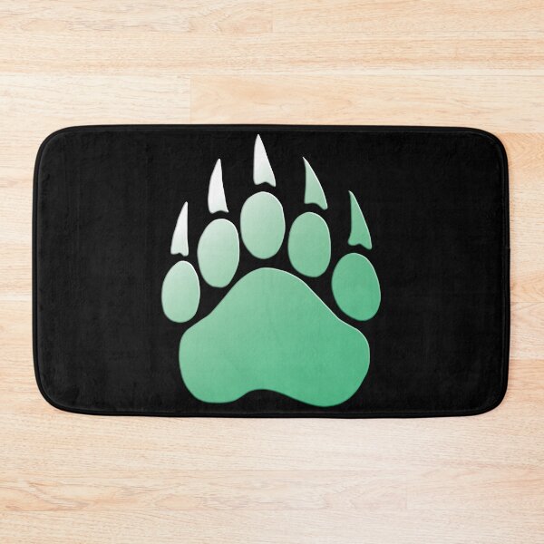 Item preview, Green Bear Paw 3D Effect and Color Gradient designed and sold by geraldineMS.