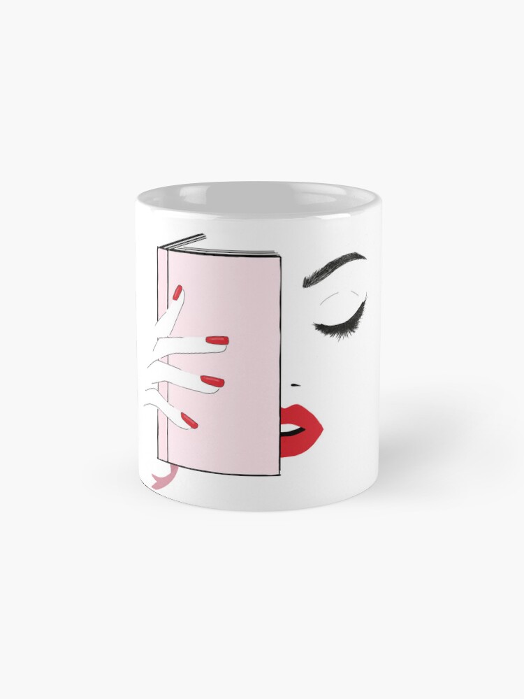 Thumbnail 4 von 6, Kaffeebecher, Lashes, Lips, Fingertips & a good book designt und verkauft von joandarlingsbks.