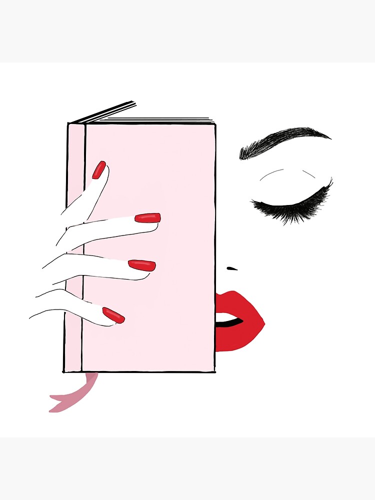 Thumbnail 4 von 4, Kissen, Lashes, Lips, Fingertips & a good book designt und verkauft von joandarlingsbks.