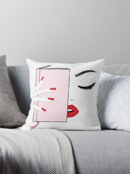 Lashes, Lips, Fingertips & a good book Dekokissen