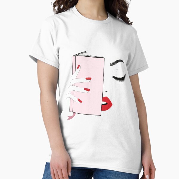 Lashes, Lips, Fingertips & a good book Classic T-Shirt
