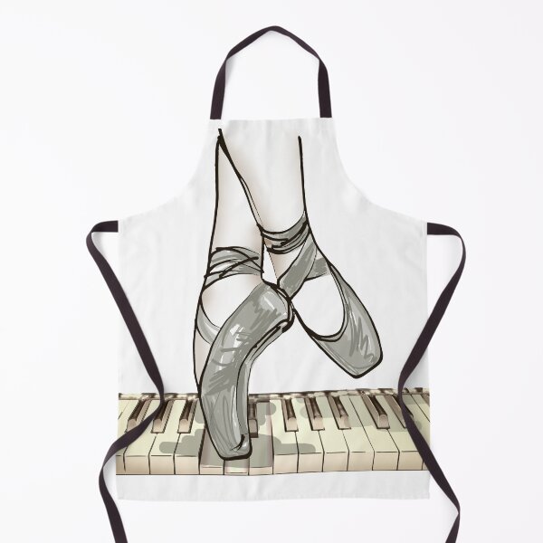 Item preview, On Pointe On Piano - Ballet shoes - Ballerina standing on pointe on piano keys designed and sold by KoolDsignsDANCE.