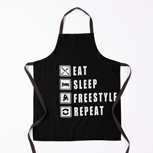 Item preview, EAT SLEEP FREESTYLE REPEAT - classic black and white font - awesome designed and sold by vooART.