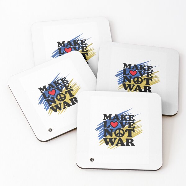 Item preview, Make Love Not War~Support Ukraine designed and sold by ForscarlettPub.
