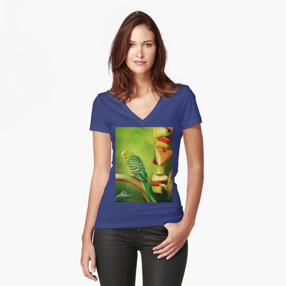 Item preview, Fitted V-Neck T-Shirt designed and sold by wayneflint.