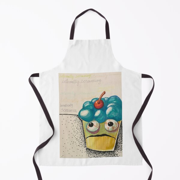 Item preview, internally screaming blue anxiety cupcake friend designed and sold by beekayesq.