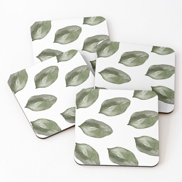 Item preview, Green watercolor leaves designed and sold by Girlinthecloud.